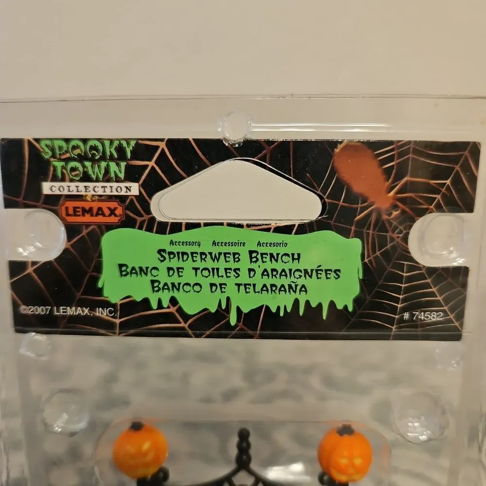 Lemax Spooky Town Spiderweb Bench